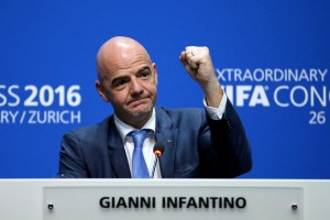 President Gianni Infantino after being elected FIFA President. CREDIT: http://www.abc.net.au/news/2016-02-27/australia-excited-for-promise-of-fifa-president-infantino/7205380